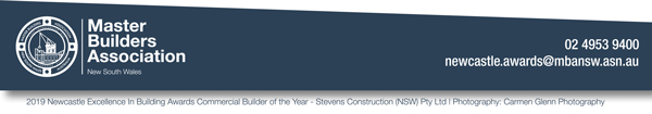 2021 Newcastle Building Awards Footer