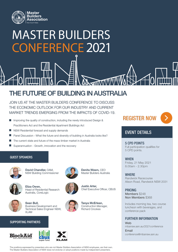 Master Builders Conference 2021