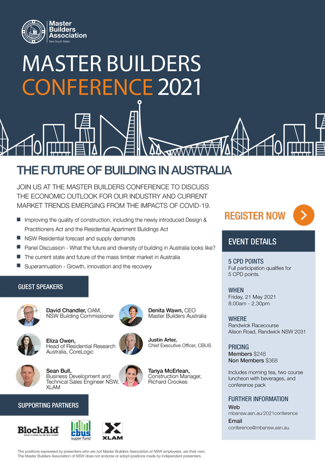 Master Builders Conference 2021