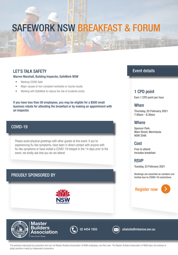 SafeWork Ulladulla Feb 21